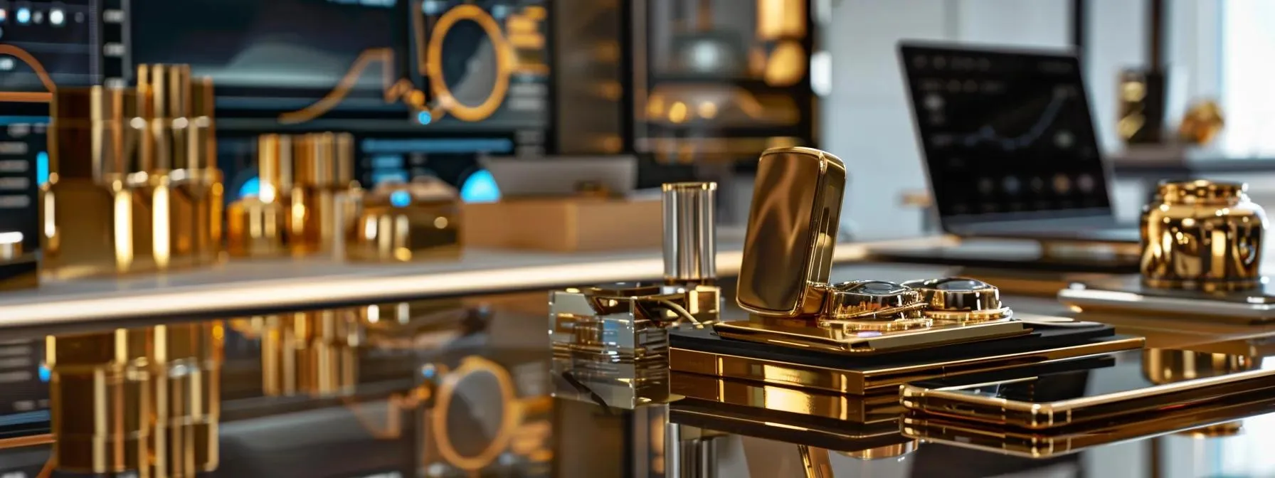 Gold-plated technology illustrating durability and performance in consumer electronics applications.